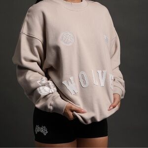 Beige Darc Sport Wolves Graphic Crewneck